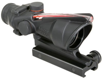Trijicon ACOG 4x32 Rifle Scope w/TA51 TA31H68, 4x, 32mm, Black, Dual Illuminated Red Horseshoe 6.8 SPC Reticle