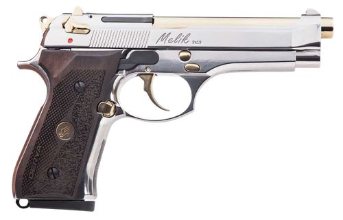 Derya Melik Pistol 10L.MELIK9.NG.TR, 9mm Luger, 4.90in, Black Polymer Grips, Black Finish, 10 Rds