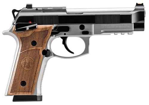 Beretta 92GTS Launch Edition Pistol DA/SA J92XFMSDA15M1, 9mm, 4.70", Wood Grips, Matte Stainless Finish, Optic Ready, 15 Rds