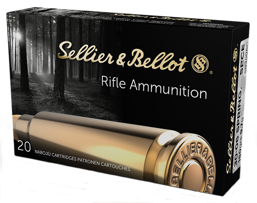 Sellier & Bellot Rifle Ammunition SB3006C, 30-06 Springfield, Soft Point Cutting Edge, 150 GR, 2887 fps, 20 Rd/bx