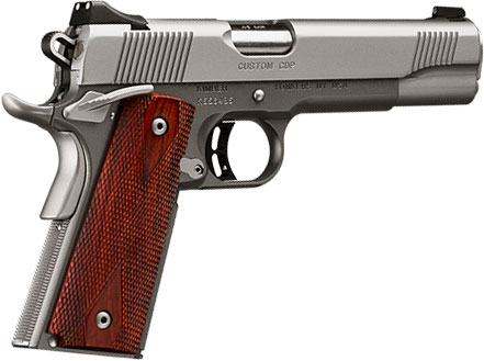 Kimber 3000234 Custom CDP Pistol - 45 ACP, 5", Rosewood Grips, Satin Silver Slide, Charcoal Gray Frame, 7 Rds