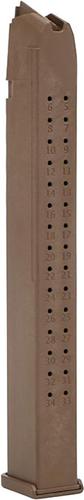 Toolman Tactical Glock Magazine, Fits Glock 17/19, 35 Rd, FDE (GL35C)