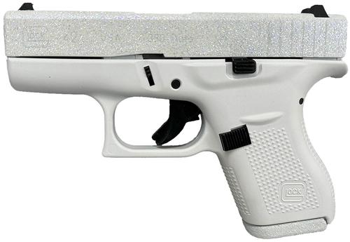 Glock G42 Gen3 Pistol UI4250204NFRST, 380 ACP, 3.25in, Textured Polymer Grips, Frost Cerakote Finish, 6 Rds