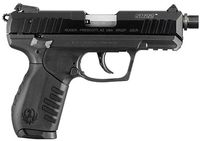 Ruger SR22PBT Semi-Auto Pistol 3604, 22 Long Rifle, 3.5 in Threaded, Synthetic Grip, Stainless Finish, 10 Rd