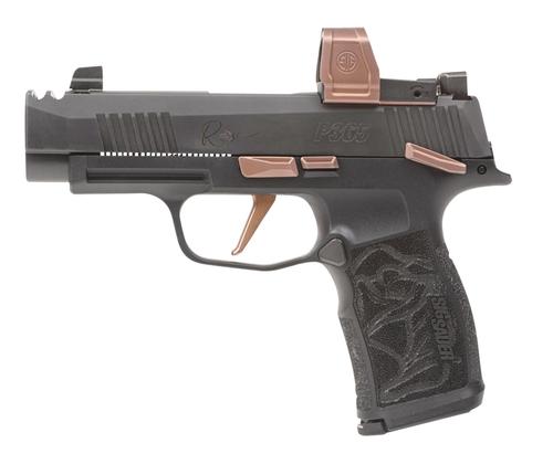 Sig Sauer P365 XL Rose Pistol 365XL9ROSEMSRXZE, 9mm Luger, 3.7", Romeo Zero Elite RDS, Black w/Matte Rose Gold Controls Finish, 12 Rds