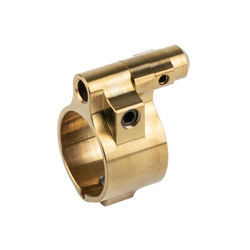 Q Adjustable Gas Block, Fits Honey Badger, .0750", Gold Finish