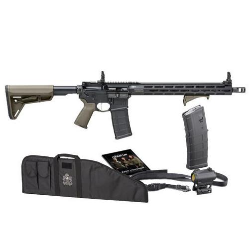 Springfield Saint Victor Bundle Semi-Auto Rifle w/Vortex Crossfire STV916556GP-GU23, 223 Remington/5.56 NATO, 16", 6 Position Stock, ODG Finish, 30 Rds
