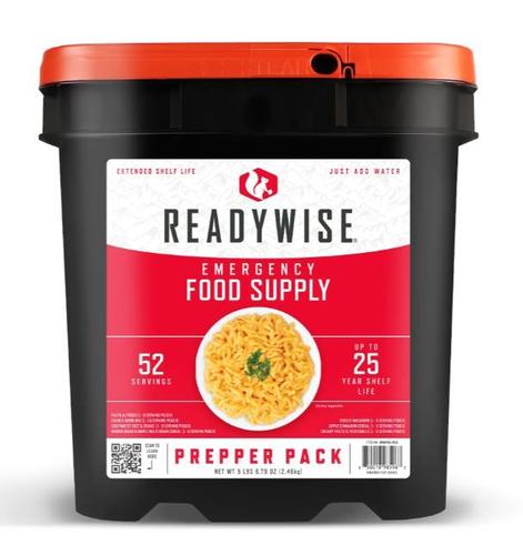 ReadyWise Emergency Food Supply, 52 Serving, Prepper Pack Bucket, Freeze Dried