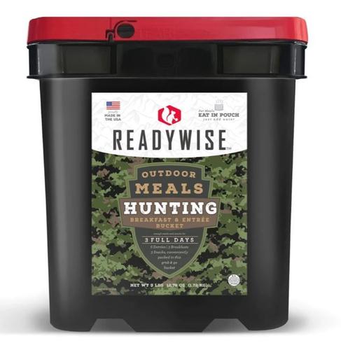 ReadyWise Emergency Food Supply, Hunting Bucket Cook-in-Pouch Meals, Freeze Dried