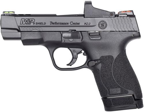 Smith & Wesson M&P Shield M2.0 Performance Center Pistol 1178, 9mm, 4" Ported, Red Dot Sight, Black Finish, Fiber Optic Sight, 8 Rds