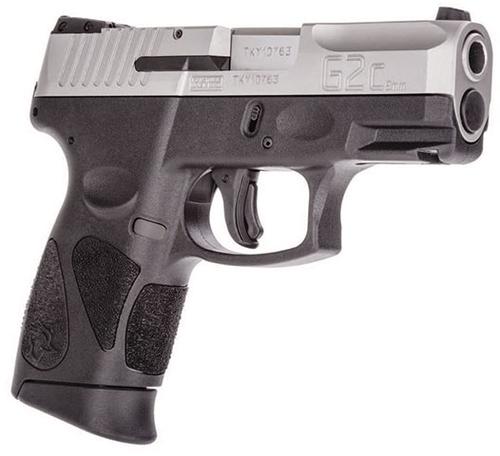 Taurus G2C Semi-Auto Pistol 1G2C93912, 9mm, 3.2", Black Polymer Grip/Frame, Stainless Finish, 12 Rds