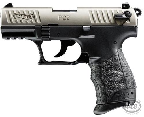 Walther P22 Target Rimfire Pistol 5120337, 22 LR, 5 in, Black Polymer Grip, Black Finish, 10 Rd