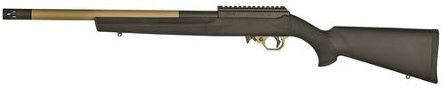 Volquartsen Superlite Rimfire Rifle VCR-0134, 22 LR, 17", Black Hogue Stock, FDE Carbon Barrel