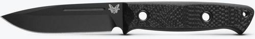 Benchmade Bushcrafter Carbon Fiber Fixed Knife w/Stainless Steel Drop Point Blade,  Molded Sheath (163BK)