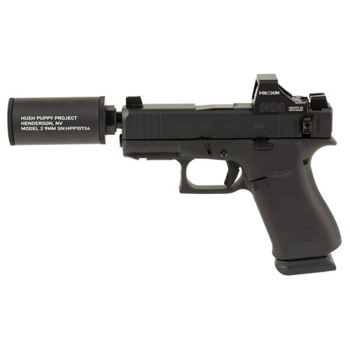 Glock 43X MOS Hush Puppy Pistol, 9mm, 3.92", w/Holosun 407k, Hush Puppy Model 2 Suppressor, 15 Rds