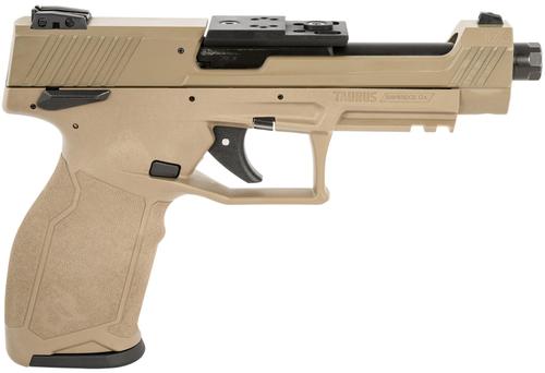 Taurus TX22 Competition Pistol 1TX22C15UFCK, 22 LR, 5.40", FDE Polymer Grips, Optic Ready, Threaded, 16 Rds