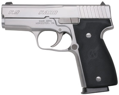 Kahr P9 Double Action Pistol K9093N, 9mm, 3-1/2", Synthetic Grip, Stainless Finish, 7 Rd, Night Sights