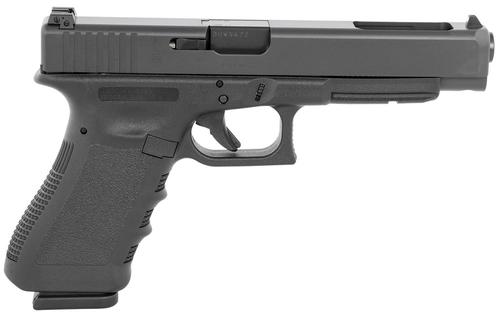 Glock G34 Gen3 Competition Pistol G3417AUT, 9mm Luger, 5.31", Finger Grooved Grips, Black Finish, 17 Rds