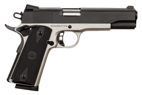 Rock Island Armory TAC 1911 Semi-Auto Pistol 51447, 45 ACP, 5 in, Polymer Grips, Two-Tone Finish, 8 Rd