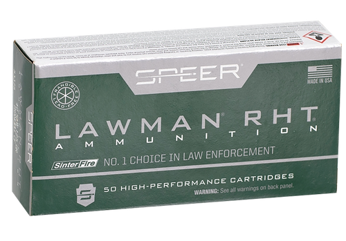 Speer Lawman Pistol Ammunition 53375, 40 S&W, Frangible, 125 gr, 50 Rd/Bx
