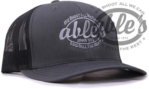 Able's Mesh Cap Charcoal, Black Mesh (ACCBM)