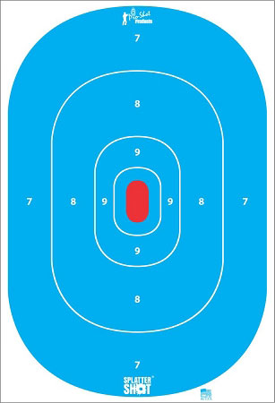 Pro Shot Products 12" x 18" Blue Silhouette Insert Heavy Tag Paper Target, 8 Pack