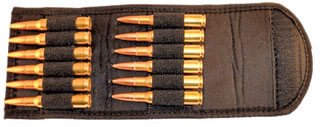 GrovTec Universal Non-Magnum Rifle Black Elastic/Nylon Ammo Carrier