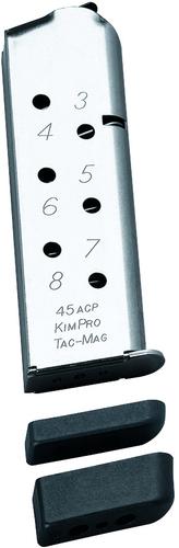 Kimber 1911 KimPro Tac-Mag 45 Automatic Colt Pistol (ACP) 8 Round Stainless Magazine (1100721A)