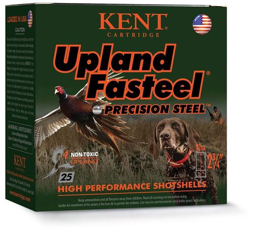Kent Upland Fasteel Shotshells, 28 Gauge, 2-3/4", 5/8 oz, 1350 fps, #6 Steel Shot, 25 Rds/Bx