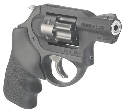 Ruger LCRx Revolver 5439, 22 Win Mag Rimfire (WMR), 1.87", Black Hogue Tamer Monogrip, Black Aluminum Finish, 6 Rd