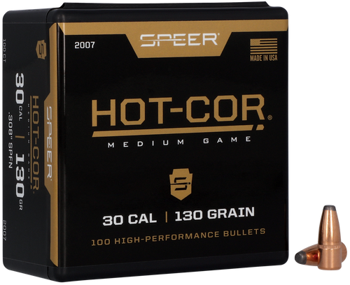 Speer 30 Caliber 130 Grain Flat Nose 100/Box (2007), Not Loaded