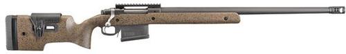 Ruger Hawkeye Long Range Target Rifle 47183, 300 Win Mag, 24", Speckled Black/Brown Stock, Matte Black Finish