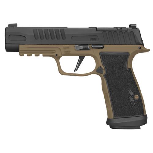 Sig Sauer P365 AXG FUSE Semi-Auto Pistol 365XF9BFO-DSCAMOSKY, 9mm, 4.3", Optic Ready, AXG Grips, Black/Coyote Brown Finish, 17+1/21+1 Rds