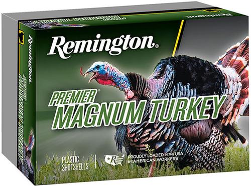 Remington Premier Magnum Turkey Shotshells P12XHM4A, 12 Gauge, 3", 2 oz, 1175 fps, #4 Copper Plated Lead Shot, 5 Rd/bx