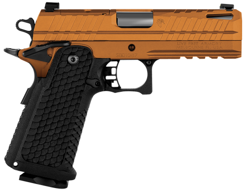 LIVE FREE ARMORY Apollo 11 Compact Optic Ready Pistol LFAPC01304IC, 9mm Luger, 4.15in, Textured, Elite Copper FX Cerakote Finish, 17 Rds