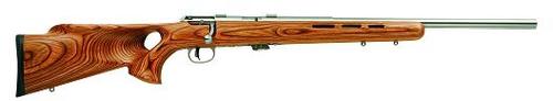Savage MKII BTVS Rimfire Rifle 25725, 22 Long Rimfire Rifle, 21" Hvy BBL, Bolt Action, Laminate Walnut Stock, Stain Steel Finish, 5 Rds