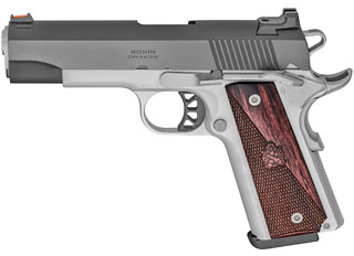 Springfield 1911 Ronin Operator Pistol PX9117L, 9mm, 4.25", Crossed Cannon Wood Grips, Two Tone Finish, 9 Rds