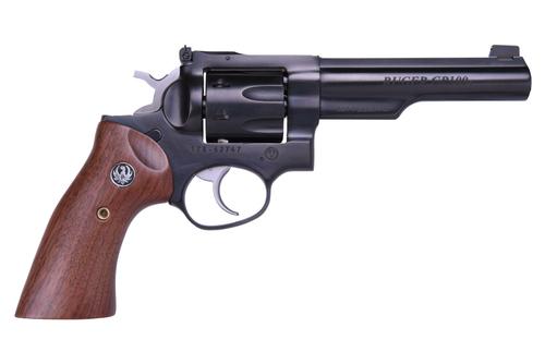 Ruger GP100 Revolver 1769, 327 Fed Mag, 5in, Smooth Walnut Grips, Blued Finish, Gold Bead Front Sight, 7 Rds