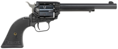 Heritage Rough Rider SAO Revolver RR22MB6PG, 22 LR, 6.50", Black Polymer Grips, Black Finish, 6 Rds
