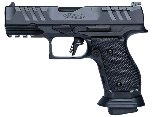 Walther PDP Pro Optic Ready Pistol 2896991, 9mm Luger, 4in, Textured Wraparound Grips, Black Finish, 18 Rds