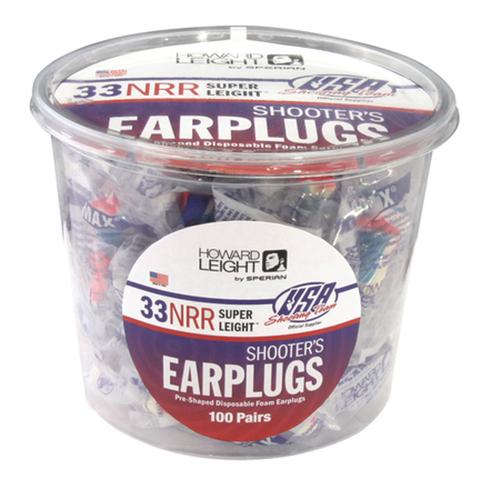 Howard Leight Super Leight USA Shooters Earplugs, Single Pair (R03113)