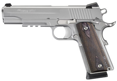 Sig 1911 (CA Approved) Pistol 1911R45SSSCA, 45 ACP, 5 in, Wood Grip, Two-Tone Finish, Novak Sights, 8 Rd