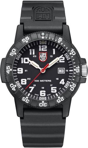 Luminox Giant Leatherback Sea Turtle Watch XS.0321.L Black Dial, White Figures, 44mm, Black Rubber Band