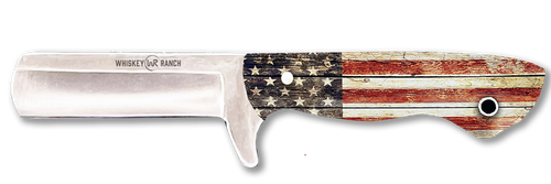 Whiskey Bent Knives Bullcutter Knife, Patriot Handle (WB40-05)