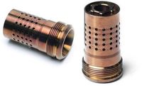 Q Cherry Bomb Muzzle Brake, M13.5-1 Left Hand Threads 30 Cal Bore