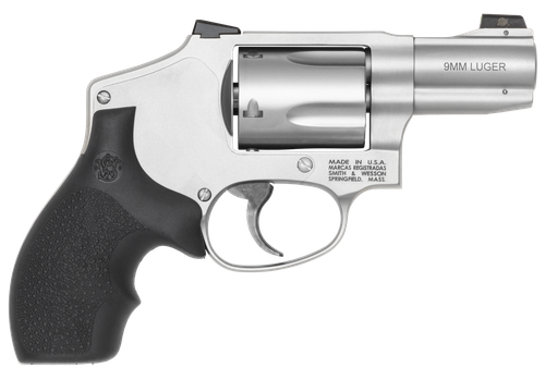 Smith & Wesson 940 Revolver, 9mm, 2.17", Rubber Grips, Stainless Steel Finish, 5 Rds