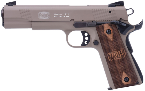 FMK 1911 Pistol 4110604, 22 LR, 5in, Walnut Grips, Tan Finish, 10 Rds