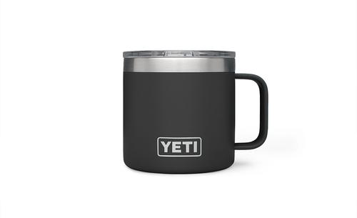 Yeti Rambler Mug 14oz Stainless Steel Cup w/Lid, DuraCote Black (YRAM14BK)