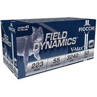Fiocchi Rifle Ammunition 223HVC50, 223 Remington, Polymer Tip HP, 55 gr, 3240 FPS, 50 Rd/Bx