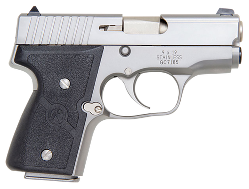 Kahr MK9 Double Action Pistol M9093, 9mm, 3", Wraparound Textured Nylon Grip, Matte Stainless Finish, 6 Rd, 7 Rd ( Grip Extension)